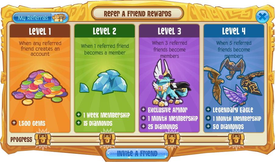 What do I get if someone I referred purchases Membership on AnimalJam